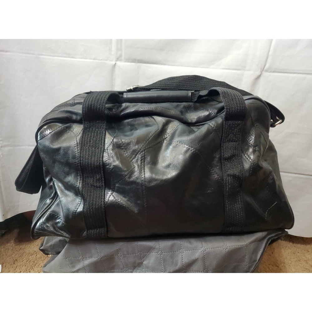 Seville Leather Weekend Leather Patchwork Black D… - image 5